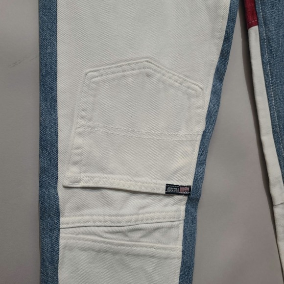 Hargan Denim Patchwork Jeans Size 2 - Picture 3 of 5